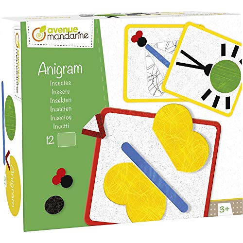 Avenue Mandarine JE518C Lernspiel Anigram (ideal für Kinder ab 3 Jahre) 1 Stück insekten von Avenue Mandarine