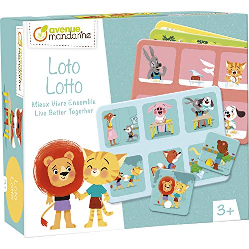 Avenue Mandarine JE526C - Loto mit 4 Bögen 13x11 cm und 24 Spielsteinen Durchmesser 3,5 cm, Besser zusammenleben, 1 Box Avenue Mandarine JE526C - Loto mit 4 Bögen 13x11 cm und 24 Spielsteinen Durchmesser 3,5 cm, Besser zusammenleben, 1 Box von Avenue Mandarine