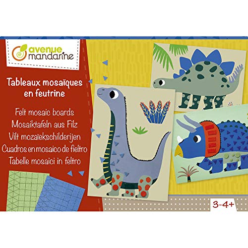 Avenue Mandarine KC091C – eine kreative Box Mosaik-Tafeln aus Wollfilz bestehend aus 4 Dinosaurierbrettern + 6 Filz-Stickerbögen Avenue Mandarine KC091C – eine kreative Box Mosaik-Tafeln aus Wollfilz bestehend aus 4 Dinosaurierbrettern + 6 Filz-Stickerbögen von Avenue Mandarine