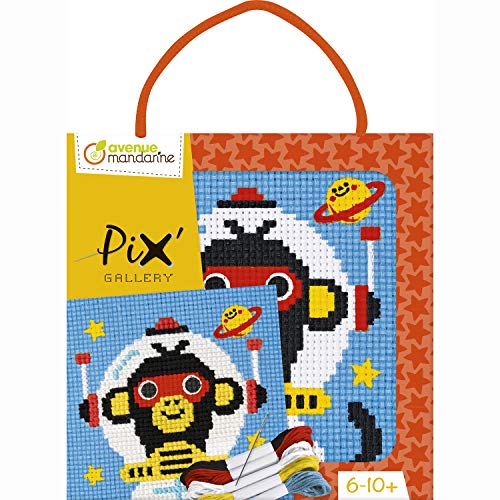 Avenue Mandarine KC121C - Kreativset Pix Gallery, kleines Tambourin 13x13cm zum Sticken und Nähen, ideal ab 6 Jahren, Kosmonaut, 1 Set Avenue Mandarine KC121C - Kreativset Pix Gallery, kleines Tambourin 13x13cm zum Sticken und Nähen, ideal ab 6 Jahren, Kosmonaut, 1 Set von Avenue Mandarine