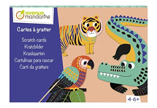 Avenue Mandarine Kreativbox mit 5 Kratzbrettern 15x21 cm, Tiere, für Kinder, enthält 1 Holzstab und Gebrauchsanleitung Avenue Mandarine Kreativbox mit 5 Kratzbrettern 15x21 cm, Tiere, für Kinder, enthält 1 Holzstab und Gebrauchsanleitung von Avenue Mandarine
