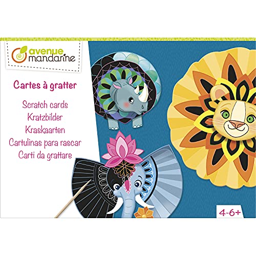 Avenue Mandarine KC125C - Kreativbox Kratzbilder, ideal ab 4 Jahren, Mandalatiere, 1 Box Avenue Mandarine KC125C - Kreativbox Kratzbilder, ideal ab 4 Jahren, Mandalatiere, 1 Box von Avenue Mandarine