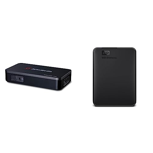 AVerMedia EZRecorder 330, 4K Pass-Through- und 1080p-Aufnahme & WD Elements Portable Externe Festplatte 5 TB (mobiler Speicher, USB 3.0-Schnittstelle, Plug-and-Play, für Windows formatiert) Schwarz von AverMedia