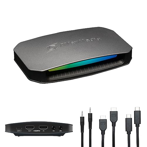 AVerMedia 4K60 Capture Card mit HDMI 2.1, Niedriger Latenz, 4K144/4K120 Passthrough, Game Capture Card für PS5, PS5 Pro, Xbox, Switch, Streaming auf Twitch, OBS auf Mac & PC, GC553G2 – Schwarz von AverMedia