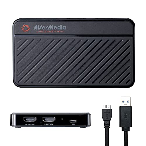 AVerMedia Live Gamer MINI GC311, 1080p60 Full-HD-Passthrough, USB 2.0-Game-Capture-Karte, Hardware-Encoder, Plug & Play, für Anfänger, Switch, PS4, Xbox, iPhone, iPad von AverMedia