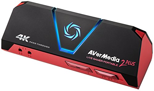 AverMedia Live Gamer Portable 2 Plus, 4K Pass-Through, 4K Full HD 1080p60 USB Game Capture, Ultra Low Latency, Record, Stream, Plug & Play, Party Chat für Xbox, Playstation, Nintendo Switch (GC513) von AverMedia