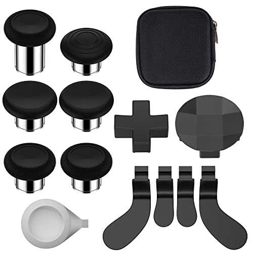 Avericht 13 in 1 Ersatzteile für Xbox Elite Series 2 Controller, 6 magnetische Daumensticks, 4 Paddel, 1 Einstellwerkzeug, benutzerdefiniertes Kit für Xbox One Elite Series 2 Zubehör (schwarz) von Avericht