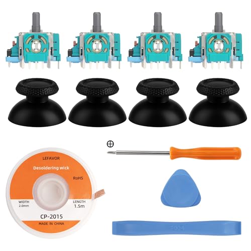 Avericht 4er-Pack Sticks für PS5 Controller, 3D Joystick Analogstick mit Thumbsticks, Ersatzteile Reparaturset für PlayStation 5 Avericht 4er-Pack Sticks für PS5 Controller, 3D Joystick Analogstick mit Thumbsticks, Ersatzteile Reparaturset für PlayStation 5 von Avericht