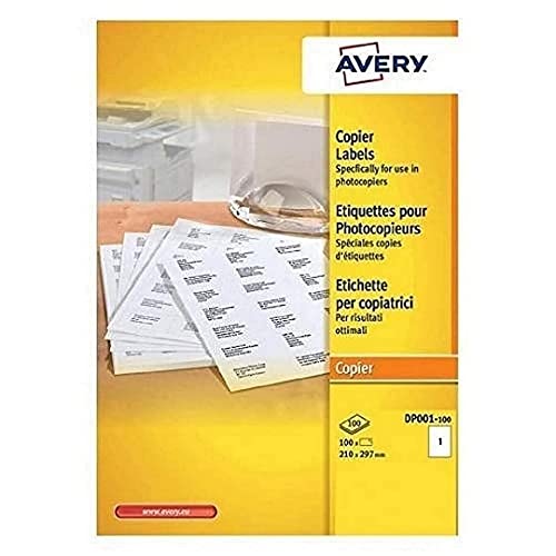 Copier Label 210x297mm White von Avery Dennison