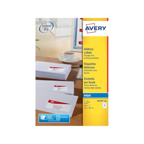 Avery Adressetiketten für Tintenstrahldrucker von Avery Dennsion Zweckform