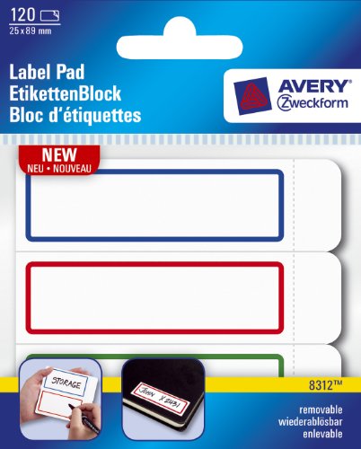 Avery Zweckform 8312 EtikettenBlöcke 89x25mm Rahmen dk.bl-pink-dk.grü Avery Zweckform 8312 EtikettenBlöcke 89x25mm Rahmen dk.bl-pink-dk.grü von Avery Dennsion Zweckform