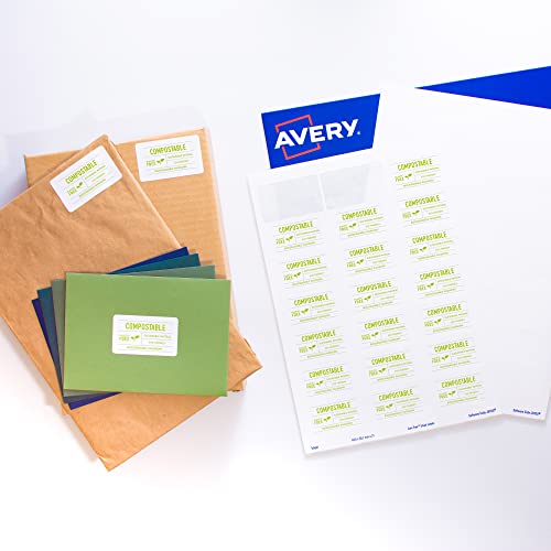 Tintenstrahletikett Avery 63.5x38.1mm Weiß 100 Blatt 21 Etiketten pro Blatt von Avery Dennsion Zweckform