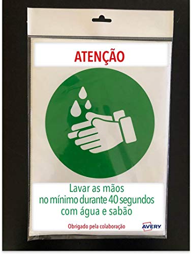 Avery Spanien AV_KITCOVID1_PT Sinalização Coronavirus COVID19 - Waschen Sie mindestens 2 Blätter A4 Avery Spanien AV_KITCOVID1_PT Sinalização Coronavirus COVID19 - Waschen Sie mindestens 2 Blätter A4 von Avery España