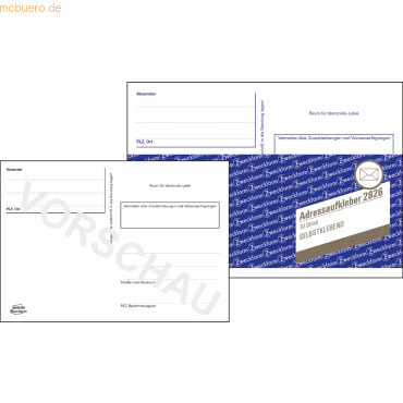 10 x Avery Zweckform Adreßaufkleberheft A6 selbstklebend 10 Blatt von Avery Zweckform