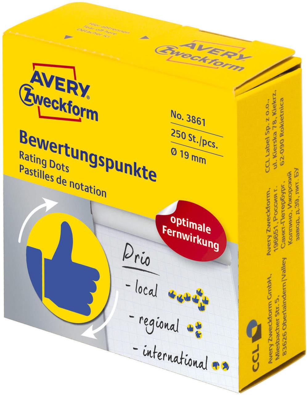 AVERY Zweckform Bewertungspunkte Daumen AVERY Zweckform Bewertungspunkte Daumen von Avery Zweckform
