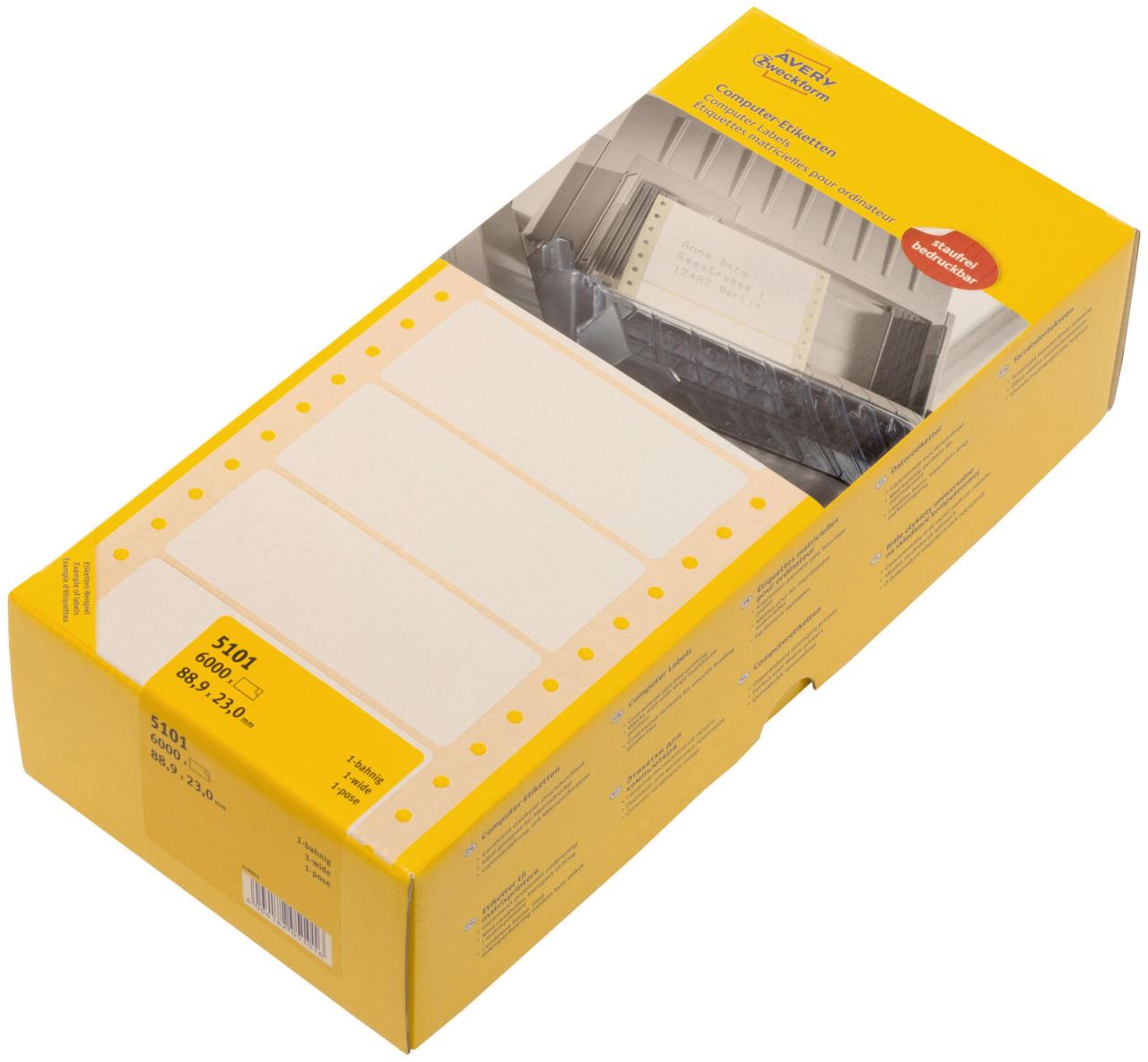 AVERY Zweckform Computer-Endlosetiketten 88,9 x 23,0 mm AVERY Zweckform Computer-Endlosetiketten 88,9 x 23,0 mm von Avery Zweckform