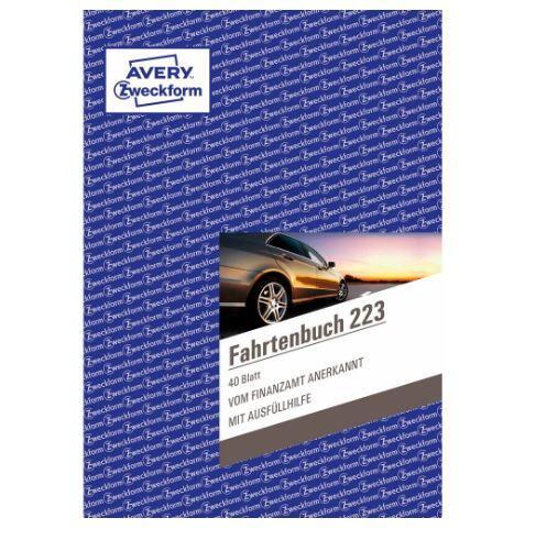 AVERY Zweckform Fahrtenbuch 223 mit Jahresabrechnung - 40 Blatt - A5 von Avery Zweckform