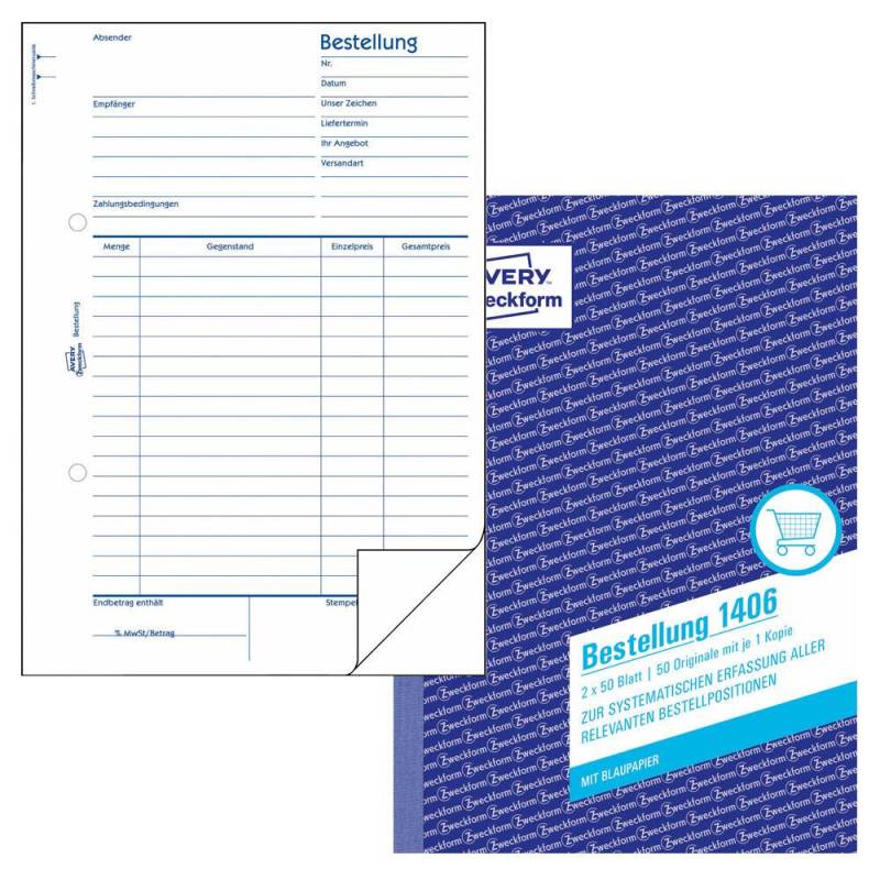 AVERY Zweckform Formularbuch Bestellung DIN A5 2x 50 Seiten AVERY Zweckform Formularbuch Bestellung DIN A5 2x 50 Seiten von Avery Zweckform