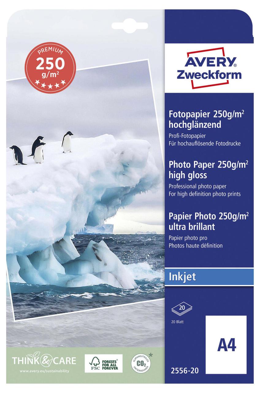 AVERY Zweckform Fotopapier Premium Inkjet DIN A4 hochglänzend 250 g/m² AVERY Zweckform Fotopapier Premium Inkjet DIN A4 hochglänzend 250 g/m² von Avery Zweckform