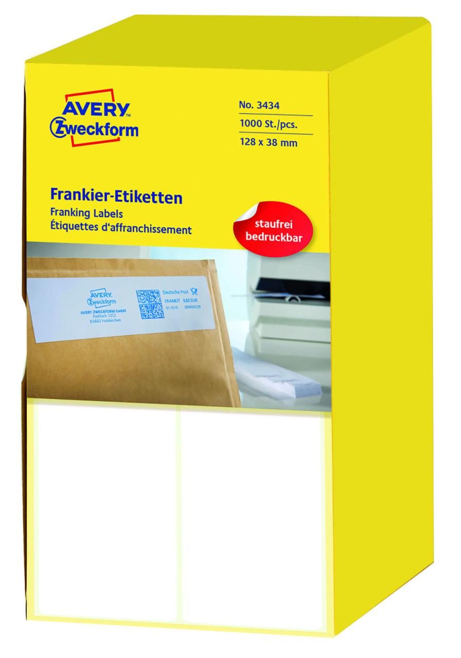 AVERY Zweckform Frankier-Etiketten Frankier-Etikett 128x38mm 128,0 x 38,0 mm ... von Avery Zweckform
