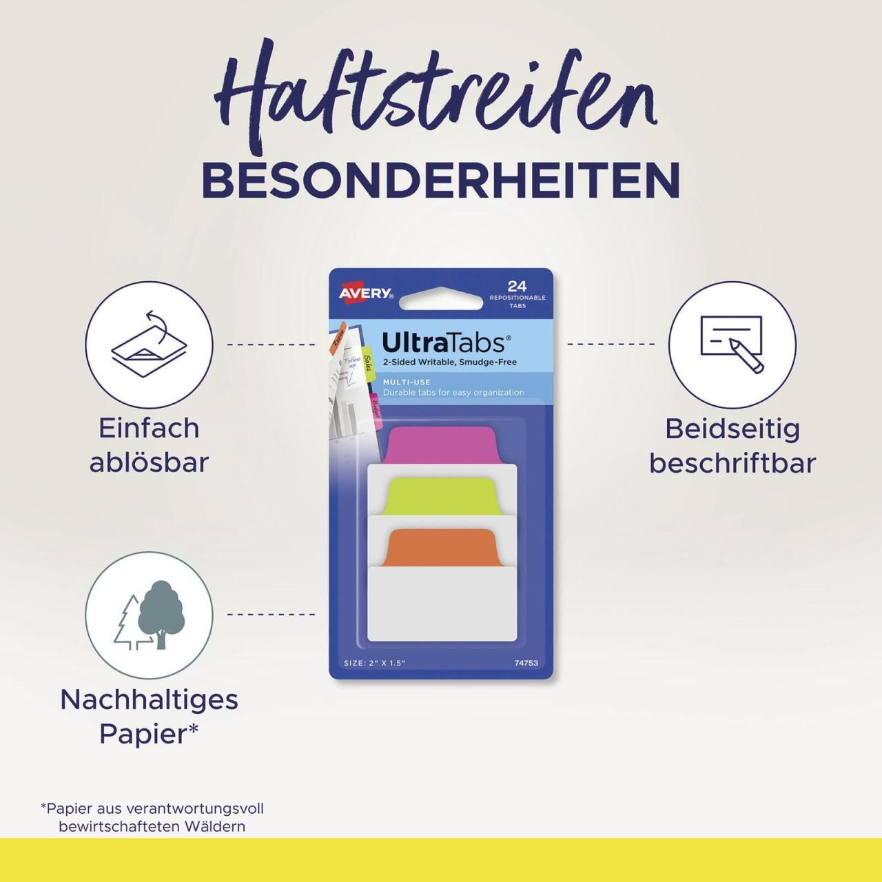 AVERY Zweckform Haftmarker 6,4 x 2,5 cm AVERY Zweckform Haftmarker 6,4 x 2,5 cm von Avery Zweckform