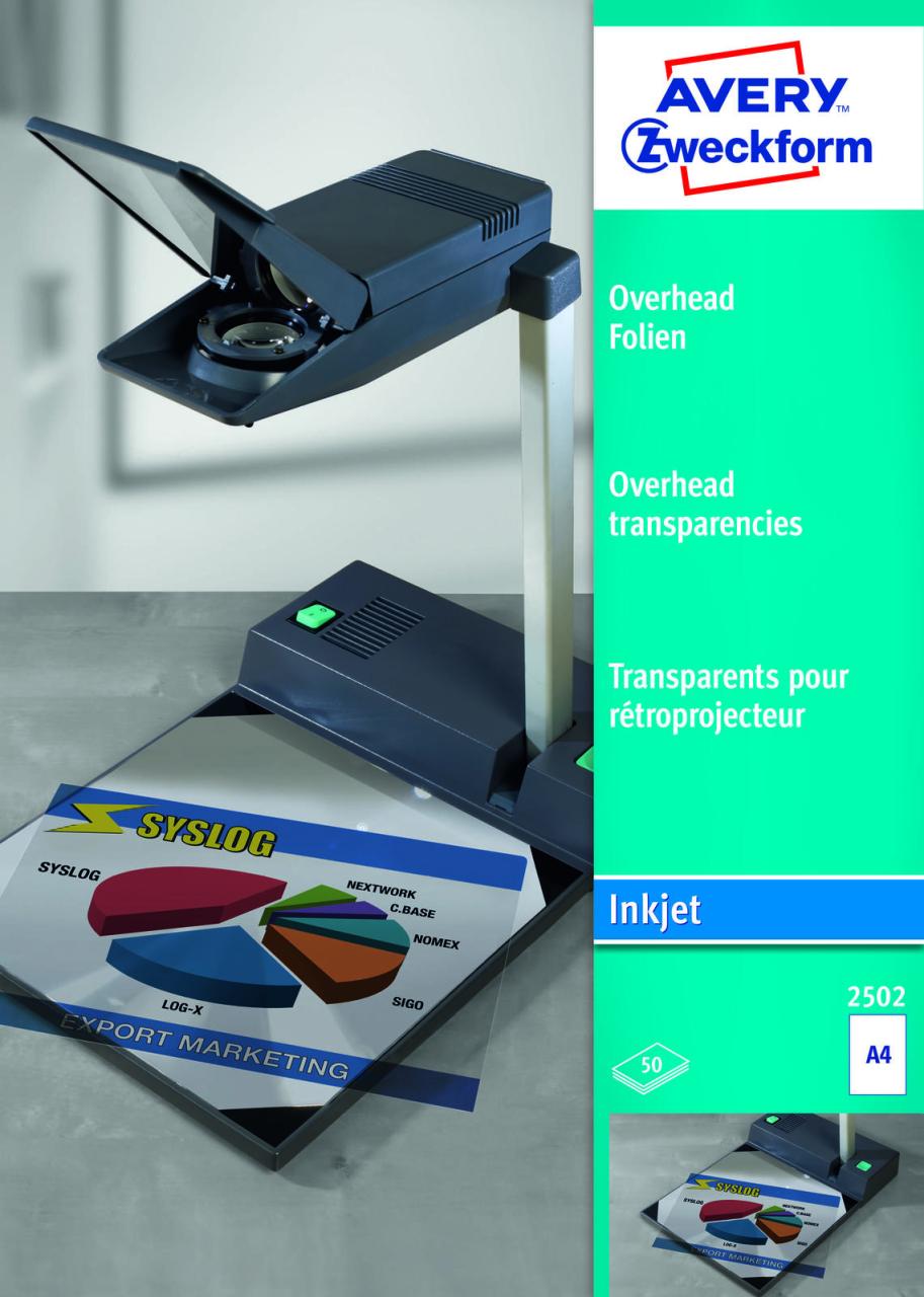 AVERY Zweckform InkJetfolien 2502 transparent AVERY Zweckform InkJetfolien 2502 transparent von Avery Zweckform