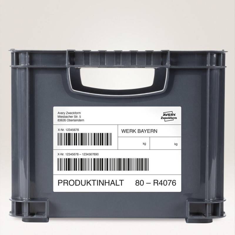 AVERY Zweckform wetterfeste Folienetiketten 210,0 x 148,0 mm von Avery Zweckform