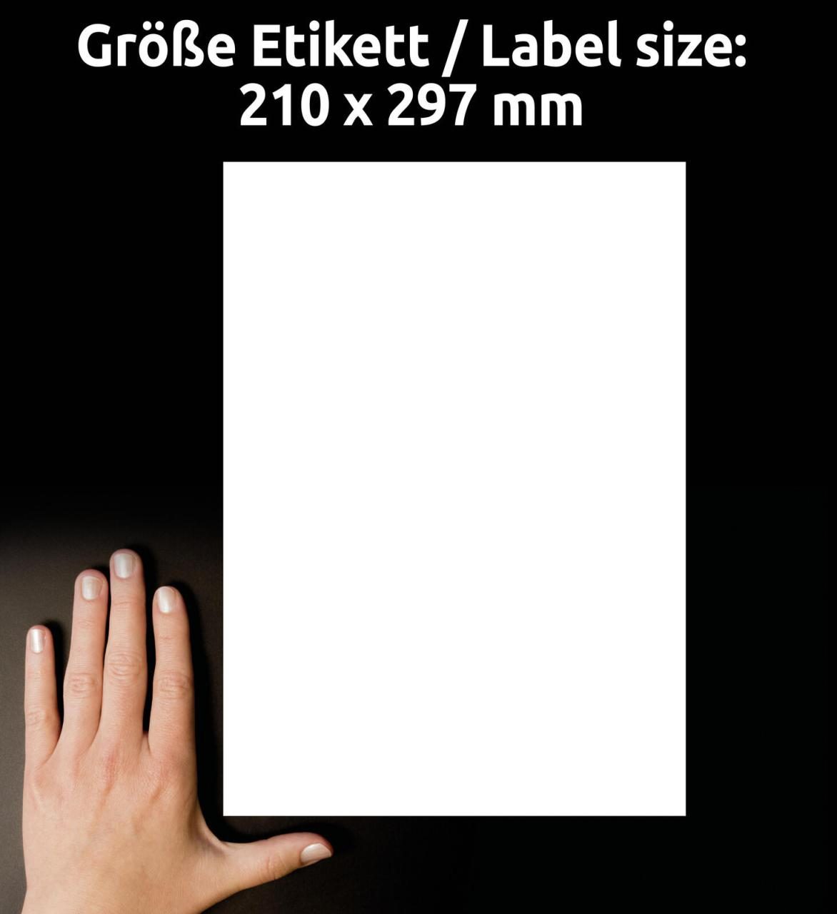 AVERY Zweckform wetterfeste Folienetiketten 210,0 x 297,0 mm AVERY Zweckform wetterfeste Folienetiketten 210,0 x 297,0 mm von Avery Zweckform
