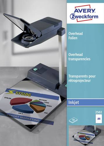 Avery-Zweckform 2502 Overhead-Projektor-Folie DIN A4 Tintenstrahldrucker Transparent 50St. Avery-Zweckform 2502 Overhead-Projektor-Folie DIN A4 Tintenstrahldrucker Transparent 50St. von Avery-Zweckform