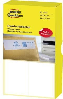 Avery Zweckform Frankieretiketten 03440 163x43mm 500 St./Pack. 129015700 Avery Zweckform Frankieretiketten 03440 163x43mm 500 St./Pack. 129015700 von Avery Zweckform