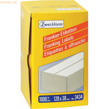 Avery Zweckform Frankieretiketten 128x38mm doppelt VE=1000 Stück Avery Zweckform Frankieretiketten 128x38mm doppelt VE=1000 Stück von Avery Zweckform