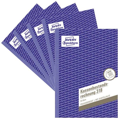 Avery-Zweckform Kassenbestandsrechnung Formular 318-5 DIN A5 Weiß Anzahl der Blätter: 50 Avery-Zweckform Kassenbestandsrechnung Formular 318-5 DIN A5 Weiß Anzahl der Blätter: 50 von Avery-Zweckform