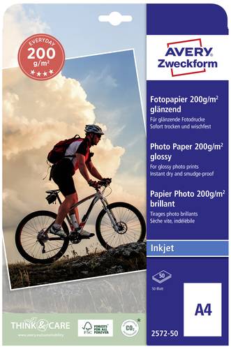Avery-Zweckform Superior Photo Paper Inkjet BIG PACK 2572-50 Fotopapier DIN A4 200 g/m² 50 Blatt Ho Avery-Zweckform Superior Photo Paper Inkjet BIG PACK 2572-50 Fotopapier DIN A4 200 g/m² 50 Blatt Ho von Avery-Zweckform