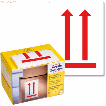 Avery Zweckform Warnetiketten Symbol Hier oben 100x74mm weiß VE=200 St Avery Zweckform Warnetiketten Symbol Hier oben 100x74mm weiß VE=200 St von Avery Zweckform
