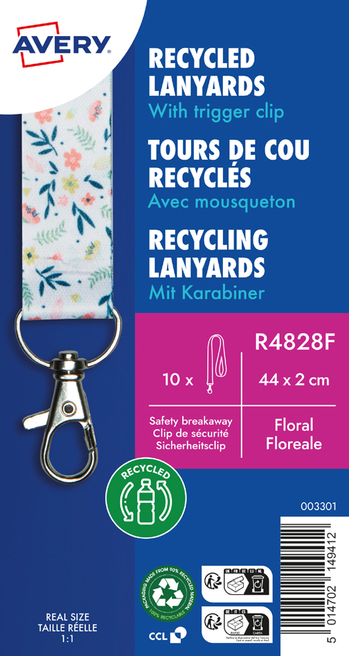 AVERY Textilband Lanyards rPET , floral, , 20 x 440 mm AVERY Textilband Lanyards rPET , floral, , 20 x 440 mm von Avery