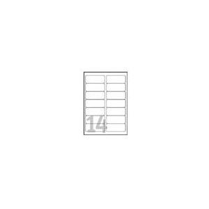 Avery - Polyester - klar - 99,1 x 38,1 mm 350 Etikett(en) (25 Bogen x 14) Etiketten (L7563-25) von Avery