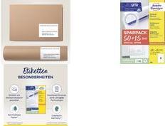 AVERY Zweckform Universal-Etiketten, 70 x 36 mm, 50 + 15 Bl. weiß, mit ultragrip-Technologie, Rand an Kopf und Fuß, - 1 Stück (6602) von Avery
