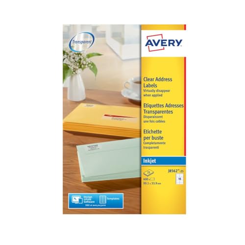 Adressetikett Avery 99.1x33,9 mm transparent 25 VEL 16 Etiketten pro Blatt von Avery