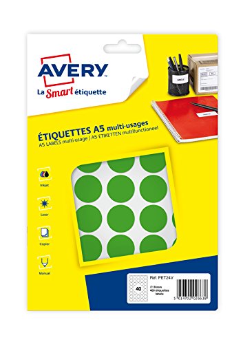 Avery 2940 Tabletten 24 mm grün von Avery