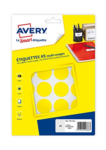 Avery 2940 Tabletten 30 mm gelb von Avery