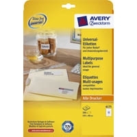 Avery 6175 - Weiß - Rechteck - 105 x 48 mm - A4 - Papier - Universal (6175) von Avery
