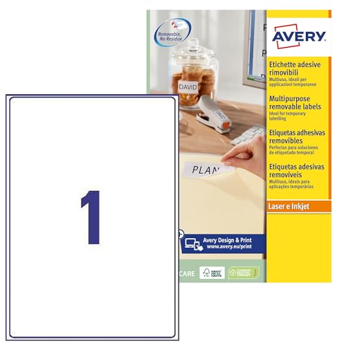 Avery 754889 Etiketten removibles, 25 Pack von Avery