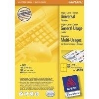 Avery - Etiketten - Gelb - A4 (210 x 297 mm) - 100 Stck. (25 Bogen x 4) (3459) von Avery