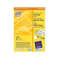 Avery - Etiketten - weiß - A4 (210 x 297 mm) 100 Stck. (100 Bogen x 1) (3478) von Avery
