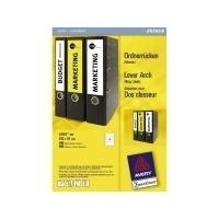 Avery File Folder Labels - Aktenetiketten (File Folder Labels) - weiß - 61 x 192 mm - 400 Stck. (100 Bogen x 4) (L4761-100) von Avery