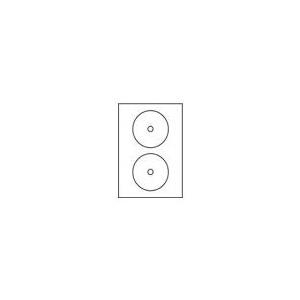 Avery Full Face CD/DVD Label - Beschichtete Etiketten, glänzend - 50 Etikett(en) (25 Bogen x 2) (L7760-25) von Avery