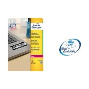 Avery Heavy Duty Laser Labels L6011 - Polyesteretiketten - Silber - 29,6 x 63,5 mm 540 Stck. (20 Bogen x 27) (L6011-20) von Avery