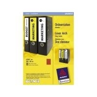 Avery L4762 - Aktenetiketten (File Folder Labels) - Rot - 38 x 192 mm - 140 Stck. (20 Bogen x 7) (L4762-20) von Avery