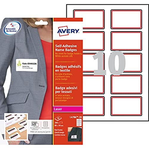 Avery L4786-20 Selbstklebende Namensschilder Avery L4786-20 Selbstklebende Namensschilder von Avery Dennsion Zweckform