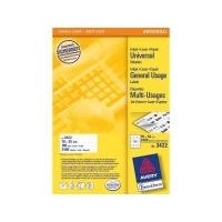 Avery - Mehrzwecketiketten - weiß - 70 x 35 mm - 2400 Etikett(en) (100 Bogen x 24) - (3422) von Avery
